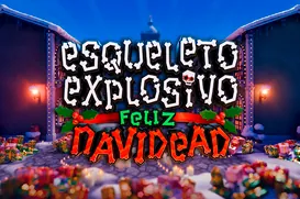 Esqueleto Explosivo Feliz Navidead
